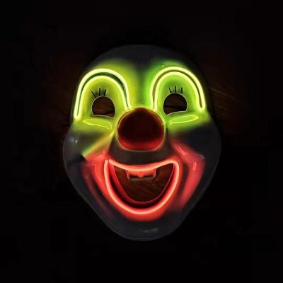 China Spoof 2022 Best Selling Instant Luminous LED Halloween PP Mask For Party for sale