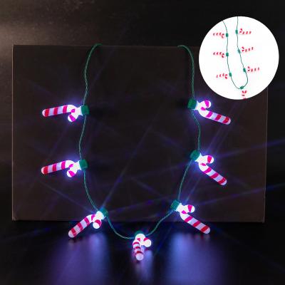 China 2022 Popular Hot Sale Christmas LED Light Necklace Candy 7 Lights For Decoration Holiday Supplies for sale