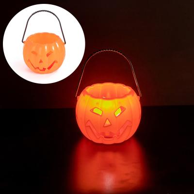 China 2022 Creative Best Selling Portable PP Pumpkin Instant Luminous Bucket For Halloween for sale