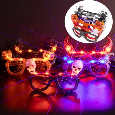 China Lgiht Toys 2022 New Style Wholesale Halloween Light Up Glass LED Clear Party Glasses for sale