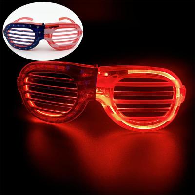 China Popular LED Glasses Luminous LED Independence Day Eyeglass LED Eyeglass USA Flag USA Flag Eyewear for sale