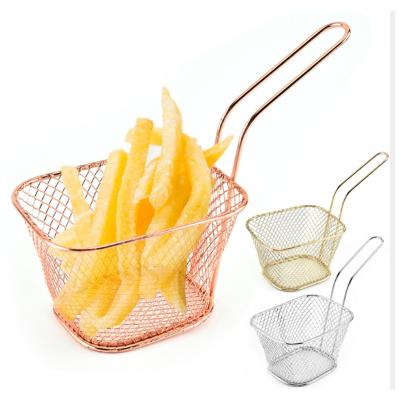 China High Quality Stainless Steel Viable Mini French Fry Basket For Fried Chip and Chicken for sale