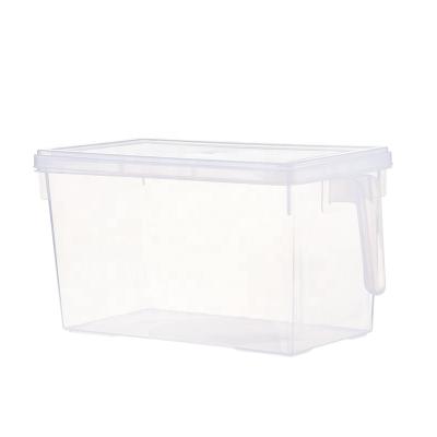 China Safe Clear Plastic Organizer Box Freshness Storage Kitchen Food Container Cabinet Japanese Trash Can Organizer for sale