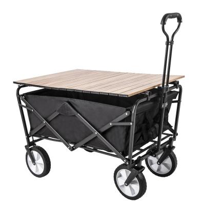 China Durable Universal Folding Large Capacity Trolley Sturdy Steel Cart With 4 Wheels for sale