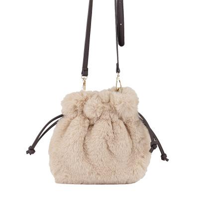 China High Quality Purse Fur Handbag For Women, Fur Bags Women Handbags, Fur Zippers Handbag Sets Ladies for sale