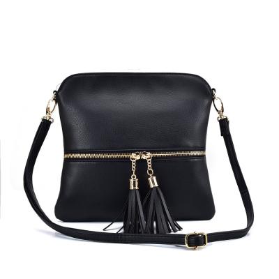 China Luxury high quality fashion women small shoulder bag with tassel for sale