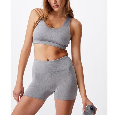 China Anti-wrinkle 88 polyamide 12 elastane workout high waisted booty shorts yoga apparel compression shorts with key pocket for sale