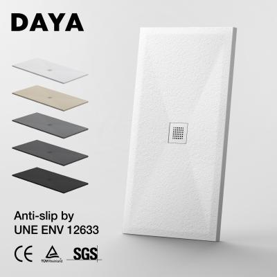 China Modern cast stone shower tray doccia de piatto shower tray mat resin cast stone base for sale