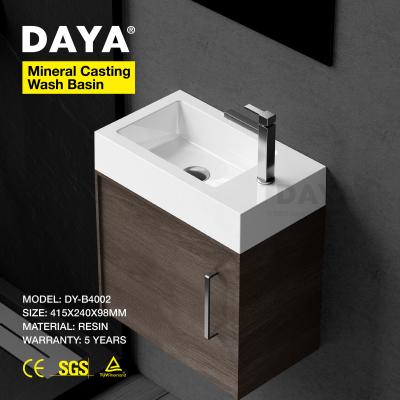 China Wash Basin Easy Clean Wall Hung Resin Stone Sink Portable Small Size Wash Basin Sanitary Sink for sale