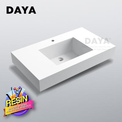 China Wash Basin Style Easy Clean French Wash Basins Design Bathroom Wash Basin Wall Mounted Marble Resin Stone Sink for sale