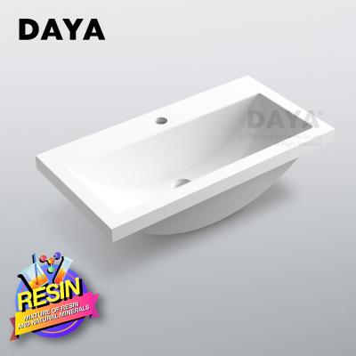 China Customized Used Compound Sink Easy Clean Modern Wash Basin Hotel Bathroom Gel Coat Cabinet Wash Basin for sale