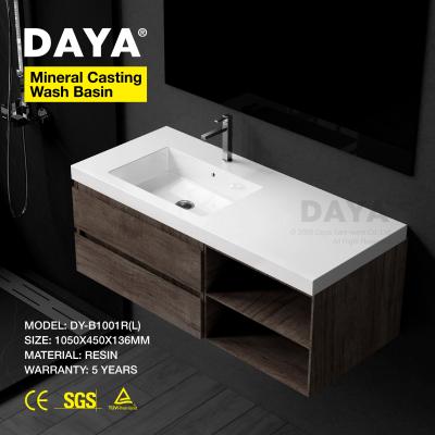 China DAYA Bathroom Bowl Art Sink Colorful Wash Basin Easy Clean Square Artificial Stone Wash Basin for sale