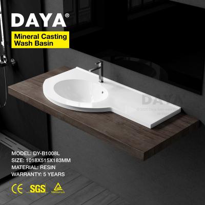 China Easy Clean Sink DAYA Modern Hotel Bathrooms Wall Hung Luxury Wash Basins Toliets Step Down Colorful Lavabo for sale