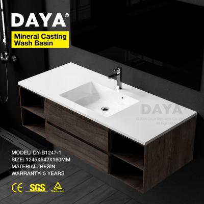 China Easy Wash Clean Sanitary Marble Sink Color Ware Artificial Stone Lavatory Basin for sale