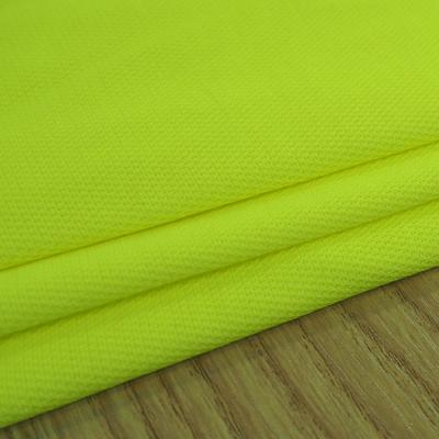 China EN20471 Hi-Strength 100% Polyester Cotton Back Pique Fluorescent Fluorescent Jersey Knit Fabric for sale