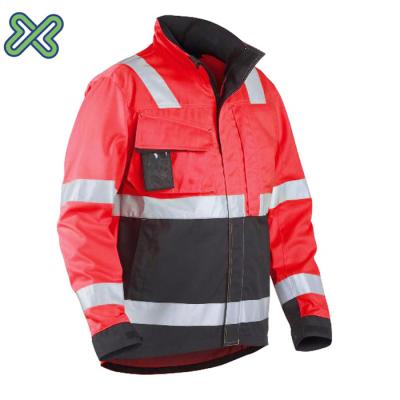 China Red Reflective Jacket High Visibility Safety Vest Women for sale