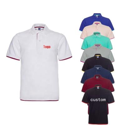 China Anti-wrinkle new custom logo unisex polo shirts 65 cotton 35 polyester export quality business polo shirts for sale