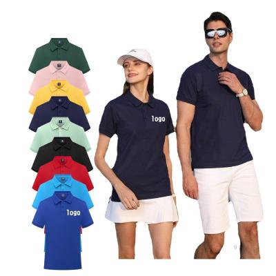 China New Viable Custom Logo Sports Sweat-absorbent Polo Shirts Colorful 100% Cotton And Soft Unisex Polo Shirt for sale