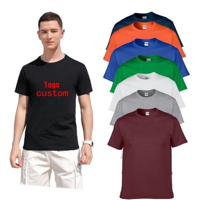 China Anti-wrinkle export quality cotton t-shirt fashion printed round collar t-shirt 100% custom logo for sale