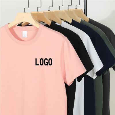 China Promotional Custom Made Cotton Anti-Wrinkle Logo T-Shirts Unisex Oversized 100% Round Neck T-Shirt for sale