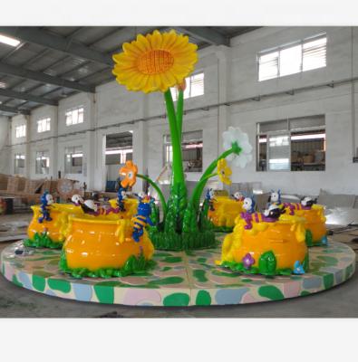 China Hot sale kids metal amazing theme park rides for sale tagada amusement park mini rides bee turntable for sale