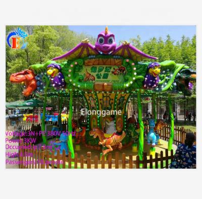 China Steel and Fiberglass Reinforced Plastics New Design Amusement Rides Carousel Rides Jurassic Carousel For Sale for sale