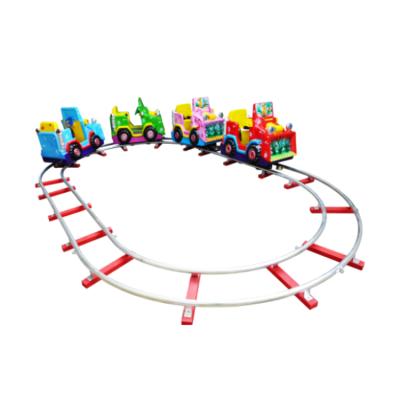 China Hot Selling Theme Park/Park/Playground Amusement Park Electric Ride On Train With Tracks Kids Mini Electric Train Trolley for sale