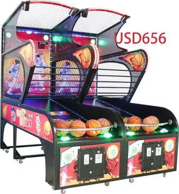 China New Wood+metal Kids Adult Indoor Amusement Coin Playground Shooting Street Basketball Arcade Commercial Electronic Game Machine for sale