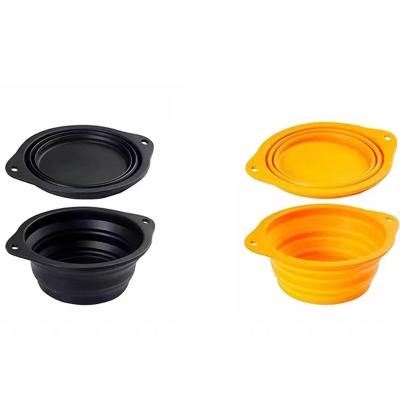 China Factory Wholesale Viable Manufacturer Collapsible Silicone Foldable Folding Portable Travel Dog Bowl for sale