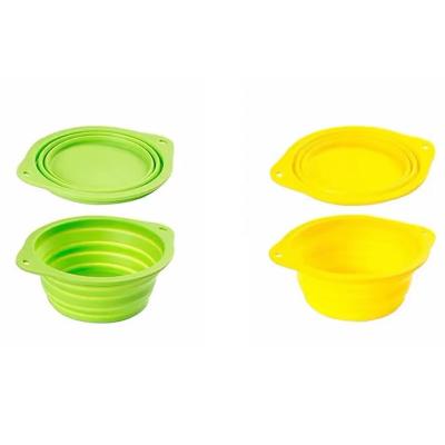 China Factory Wholesale Viable Manufacturer Collapsible Silicone Foldable Folding Portable Travel Dog Bowl for sale