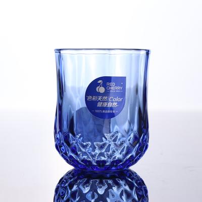 China Factory 225ml good quality fashion full color clear glass cup custom whiskey blowing glass mug for whiskey for sale