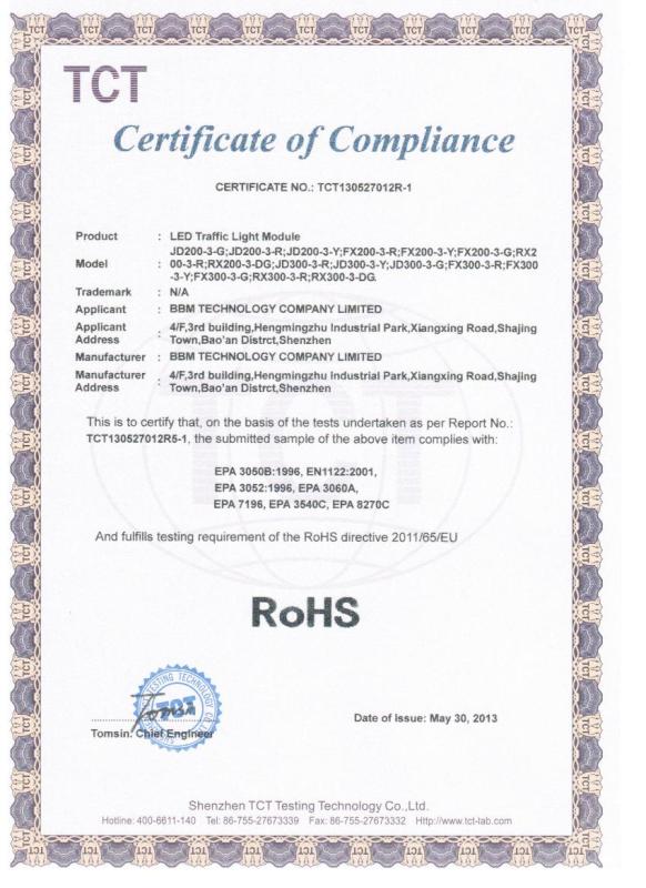 RoHS - Shenzhen BBM Technology Co., Ltd.