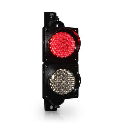 China PC Dia.100mm LED Traffic Light Red White Signal With Cobweb Lens for sale