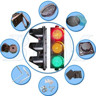 China Intelligent PC 200mm Led Traffic Lights Light For Vehicle for sale