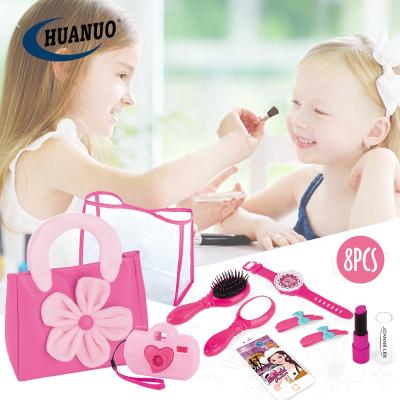 China Play House Makeup Toy 8pcs New Style Girls Beauty Dress Up Costume Makeup Toys Beauty Toy Set For Girls for sale