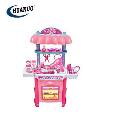 China Beauty make up game fashion dresser beauty toy set makeup dress games big dressing table toy for girl for sale