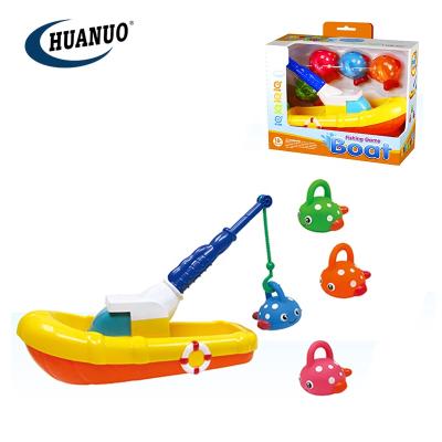 China Eco-friendly Material Kids Fishing Boat Toys Set Cartoon Bath Toys Fishing Game for sale