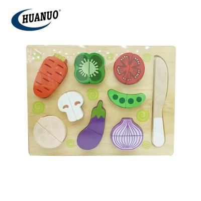 China Pretend Play Toy Kids Wooden Cut Toy Pretend Play Kitchen Toy Wooden Vegetable Toy for sale