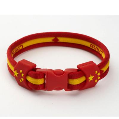 China Fashionable Custom Woven WOMEN Tennis Bracelets Wristband Health Bracelet Christmas Silicone Rubber Rope Logo Mold Women Men Fitness for sale