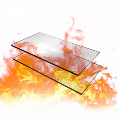 China Heat Resistance Size 5MM Custom Fire Rated Glass From Yard Factory In China for sale