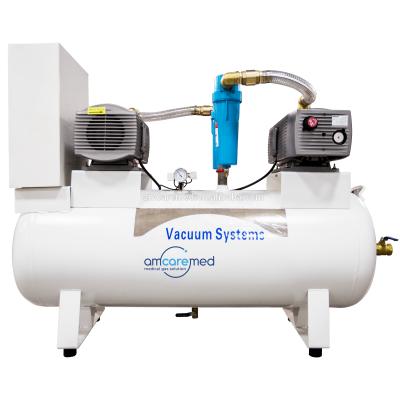 China Industrial Central Vacuum Boilers Medical Rotary Vane System Oil Free Vacuum Pump For Hospital for sale