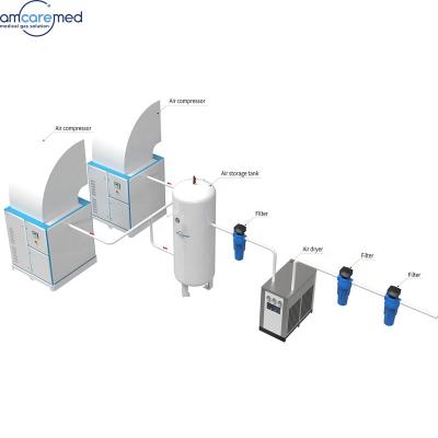 China OIL-LESS Oil Less Scroll Type Medical Air Compressors Oil Free Air Plant For Hospital for sale