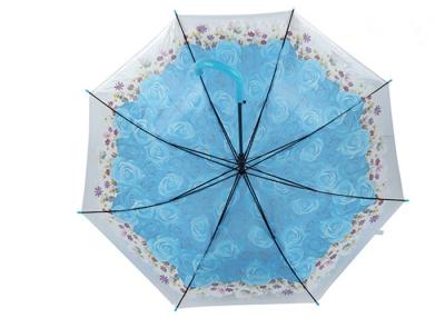 Chine Parapluie télescopique droit de dôme de 8 nervures de parapluie transparent automatique de pluie à vendre