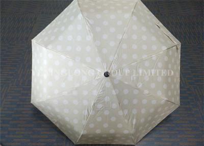 China Polka Dot Ultraslim Small Portable Umbrella , Compact  Travel Size Umbrella  For Girls for sale