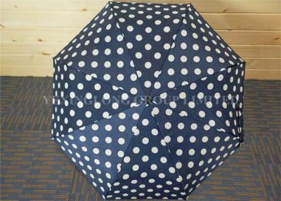 Chine Le parapluie pliant des hommes de bleu marine, fort plient le parapluie avec le point rond de cercle à vendre