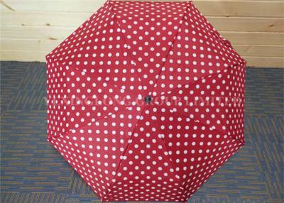 Chine Parapluie se pliant blanc de point de polka de cadeau Promotive, parapluie automatique compact 21