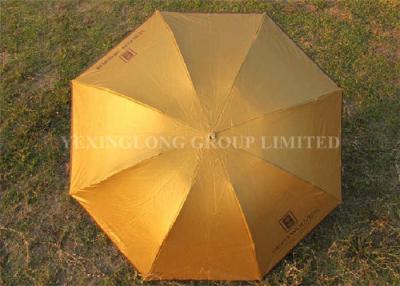 China Solid Color Gold Totes Windproof Folding Umbrella For Ladies 21