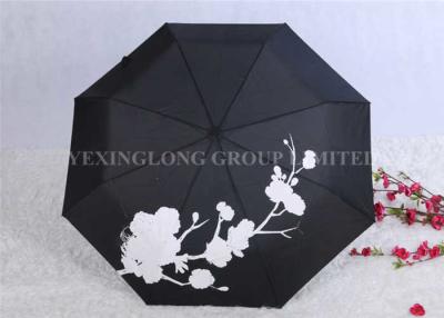 China Creative Colour Changing Umbrella , Plastic Handle Fold Away Umbrella for sale