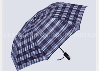 China Indestructible Adult Casual 2 Fold Umbrella Gold Silk Waterproof England Gird Pattern for sale