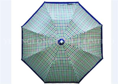 China Lattice 2 Fold Umbrella / Ladies Sun Umbrella Automatic Open 21